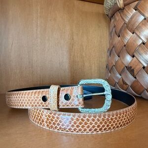 Vintage 1980’s Genuine Snakeskin Women’s Belt